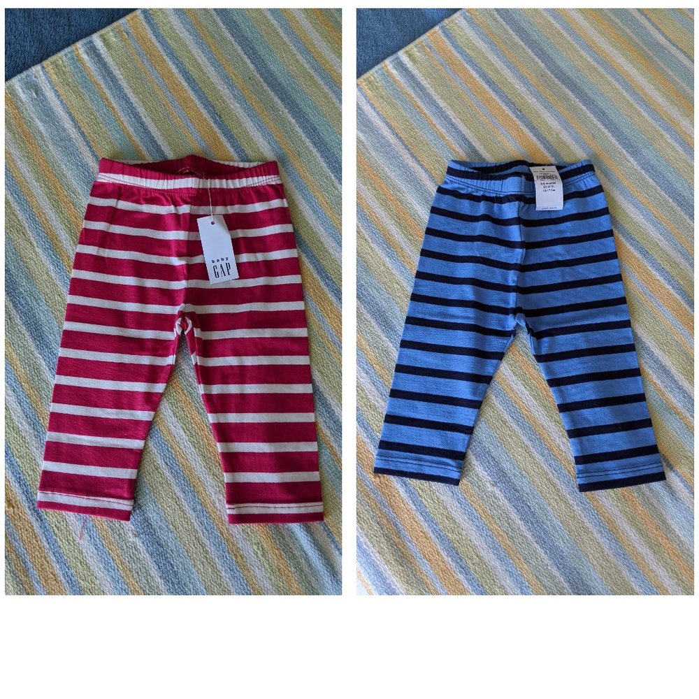 🆕 🌟 Lot of 2 NEW GAP leggings size 3-6m